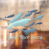 ベルーガクジラデカールカスタムホエールアートウィンドウにしがみつく ウィンドウサイン (シート2)