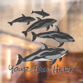 ベルーガクジラデカールカスタムホエールアートウィンドウにしがみつく ウィンドウサイン (シート2)