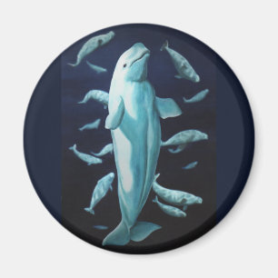 ベルーガクジラ冷蔵庫用マグネットホエールアートギフト マグネット