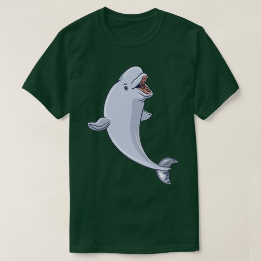 ベルーガクジラ14 Tシャツ (デザイン正面)