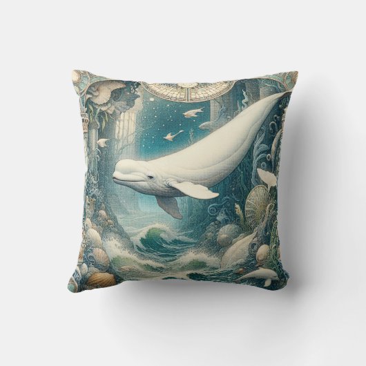 ベルーガクジラ1 クッション (裏面)