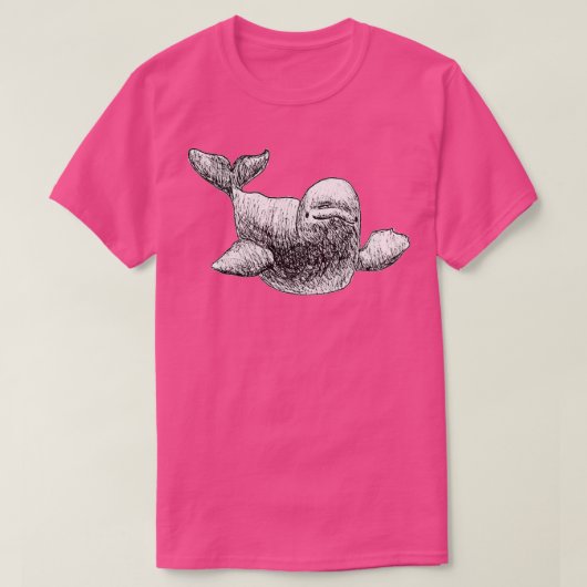 ベルーガクジラ2 Tシャツ (デザイン正面)