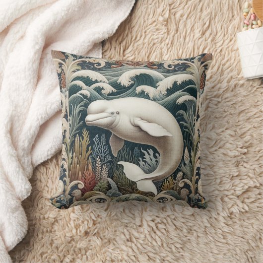 ベルーガクジラ5 クッション (ブランケット)