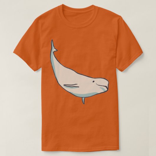 ベルーガクジラ5 Tシャツ (デザイン正面)