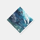 ベルーガクジラ | オーシャン ベイビーシャワーナプキン スタンダードカクテルナプキン (角)