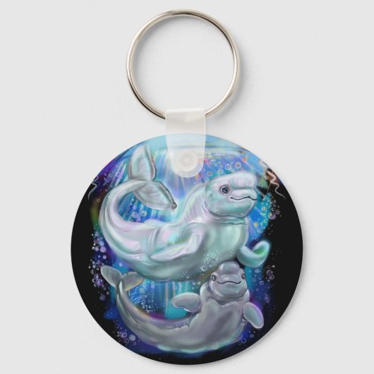 ベルーガクジラ キーホルダー (正面)