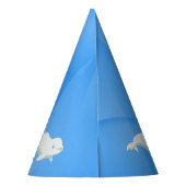 ベルーガパーソナライズされたクジラ北極地方海誕生日 パーティーハット (裏面)