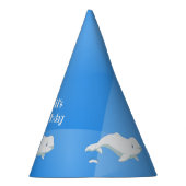 ベルーガパーソナライズされたクジラ北極地方海誕生日 パーティーハット (右)