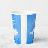 ベルーガパーソナライズされたクジラ北極地方海誕生日 紙コップ (左)