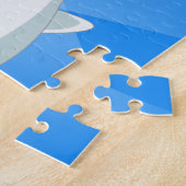 ベルーガパーソナライズされたホエールブルー、白北極地方海 ジグソーパズル (側面)