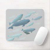 ベルーガホエールアートマウスパッドベビーホエールデコール マウスパッド (マウス)