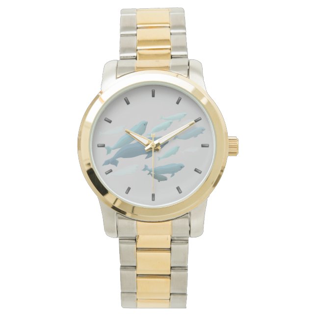 ベルーガホエールウォッチキュートベビーベルーガリストウォッチ 腕時計 (正面)