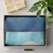 ベルーガホエールカートゥーンブルーグリーン北極海 薄葉紙 (ギフト)