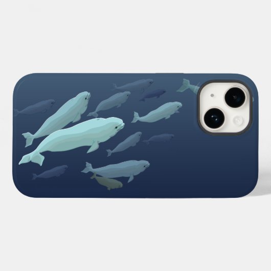 ベルーガホエールサムスンケースホエー頭が切れるル電話ケース Case-Mate iPhoneケース (裏面 (横))