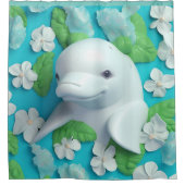 ベルーガホエールシー海ビーチハウス シャワーカーテン (正面)