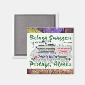 ベルーガホエールスナガースポータージアラスカ マグネット (正面/裏面)