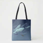 ベルーガホエールトートバッグベルーガホエールアートバッグ トートバッグ (正面)