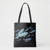 ベルーガホエールトートバッグベルーガホエールアートバッグ トートバッグ (正面)