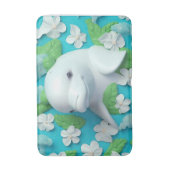 ベルーガホエールバスルームラグマットホームデコール バスマット (正面縦)