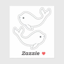 ベルーガホエールビニールステッカー