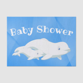 ベルーガホエールブルー白北極海ベビー 薄葉紙