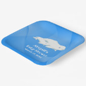 ベルーガホエールブルー白北極海赤ちゃんシャワー ペーパープレート (傾斜あり)