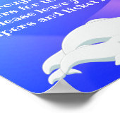 ベルーガホエールブルー,ピンク北極海ベビーシャワー ポスター (角)