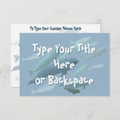 ベルーガホエール招待状パーソナライズされたホエールRSVP 招待状 (正面/裏面)