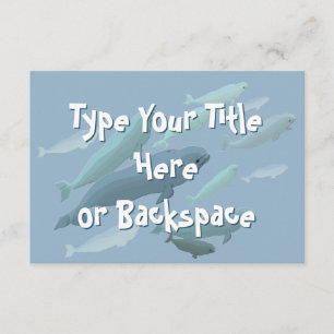ベルーガホエール招待状パーソナライズされたホエールRSVP 招待状