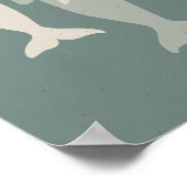 ベルーガ図解入りの、写真付きのポッド ポスター (角)