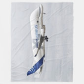 ベルーガ飛行機 フリースブランケット (正面)