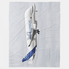 ベルーガ飛行機 フリースブランケット