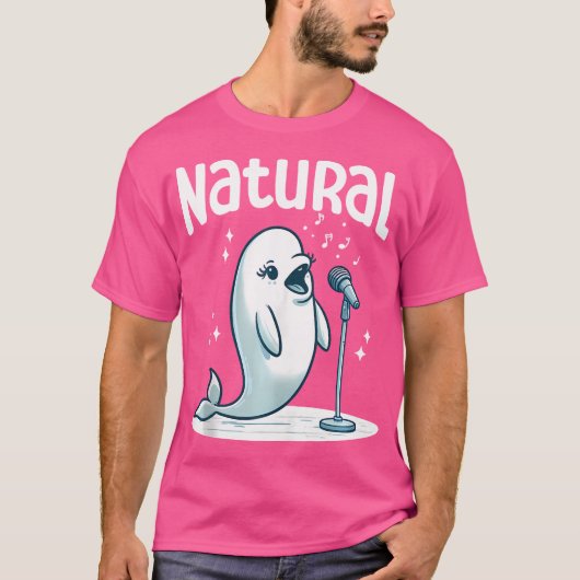 ベルーガ鯨オペラシンガー Tシャツ (正面)