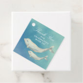 ベルーガ鯨ママと子牛の赤ちゃんシャワー フェイバータグ (インサイチュ)