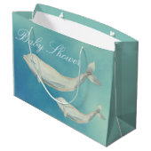 ベルーガ鯨ママと子牛の赤ちゃんシャワー ラージペーパーバッグ (裏面アングル)