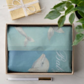 ベルーガ鯨ママと子牛の赤ちゃんシャワー 薄葉紙 (ギフト)