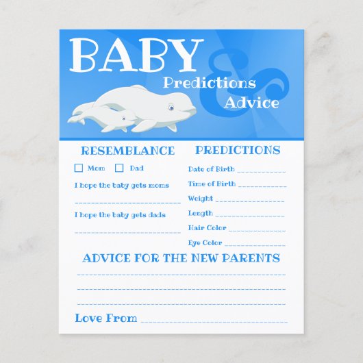 ベルーガ鯨海赤ちゃんシャワー予測、アドバイス (正面)