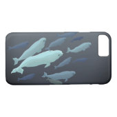 ベルーガ鯨iPhoneケース鯨頭が切れる電話ケース Case-Mate iPhoneケース (裏面(横))