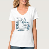 ベルーガ・ホエール・ブルー Tシャツ (正面)