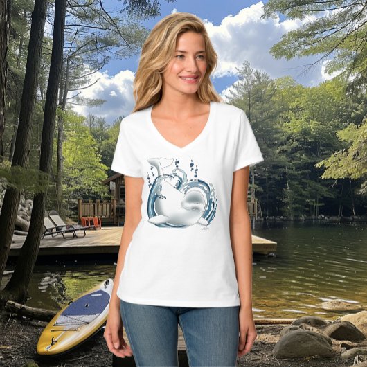 ベルーガ・ホエール・ブルー Tシャツ