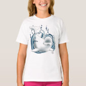 ベルーガ・ホエール・ブルー Tシャツ (正面)