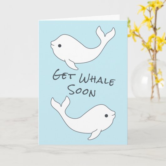 ベルーガGet Whale Soon Card カード (黄色い花)