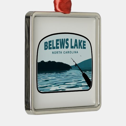 ベルーズレイクノースカロライナ魚釣りロッド メタルオーナメント (右)