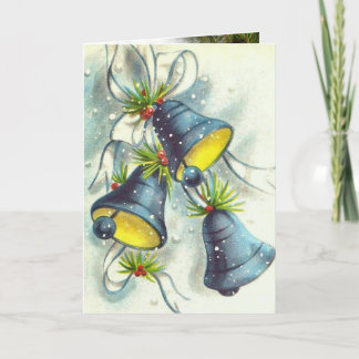 ベル付きのヴィンテージクリスマスカード カード