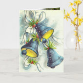 ベル付きバンテージクリスマスカード カード (黄色い花)