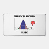 ベル曲線内部の統計異常ここにいる デスクマット (正面)