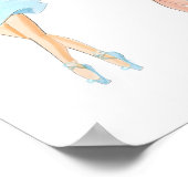 ベル踊りイラストレーション ポスター (角)