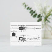 ベル47ヘリコプター ポストカード (スタンド正面)