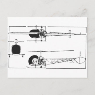 ベル47ヘリコプター ポストカード