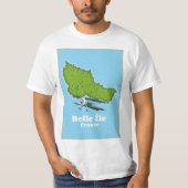 ベル・イル フランス地図 Tシャツ (正面)